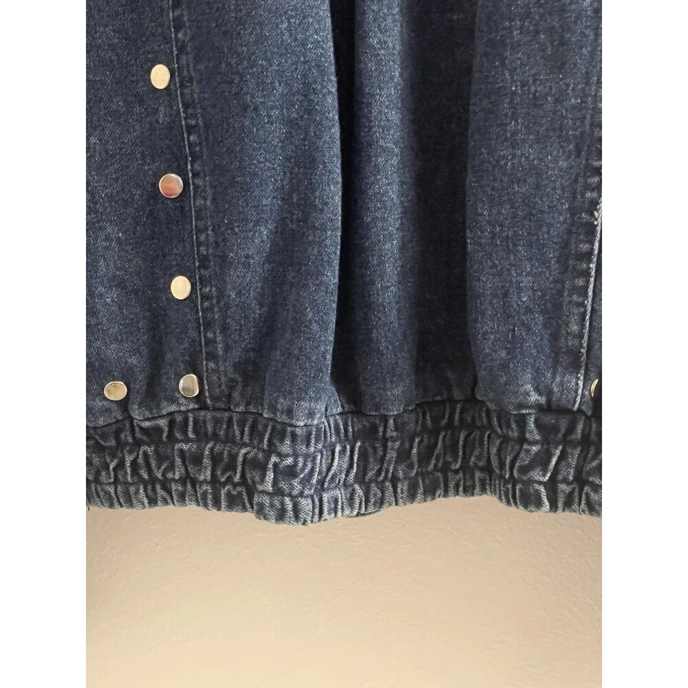 Women’s Izzy Denim Jacket Sz M 38843 Made In Israel 100% Cotton
